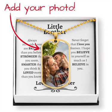 Little Bro Morse Code Necklace - Love You This Much